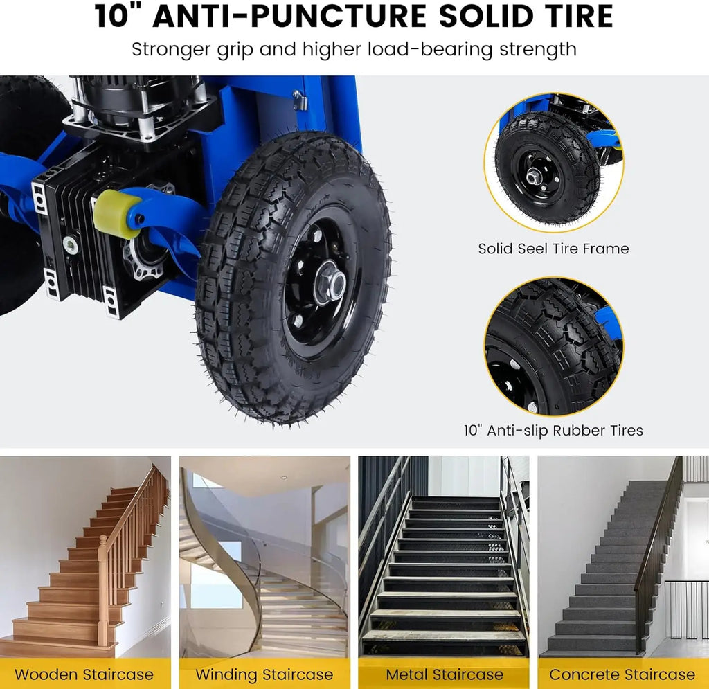 Hand Trucks, 880lbs Capacity Folding Electric Dolly for Stairs