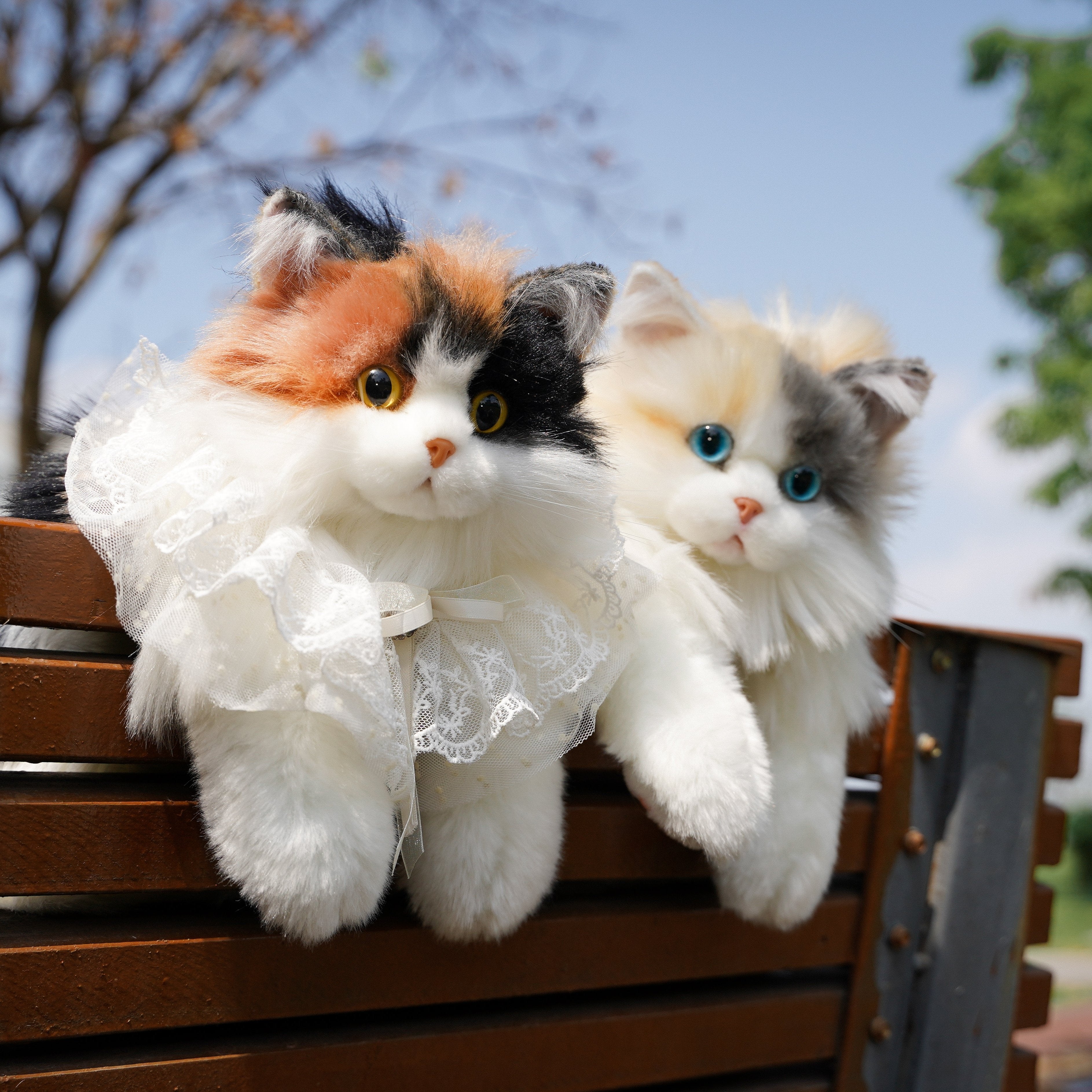 Fairy Light Calico Cat Backpack –Handmade Glowing Plush Gift