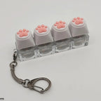 Silicone Soft Cat Claws Keychain Key Ring Pendant Mobile Phone Backpack Pendant Desktop Accessories Decompression Press Tools
