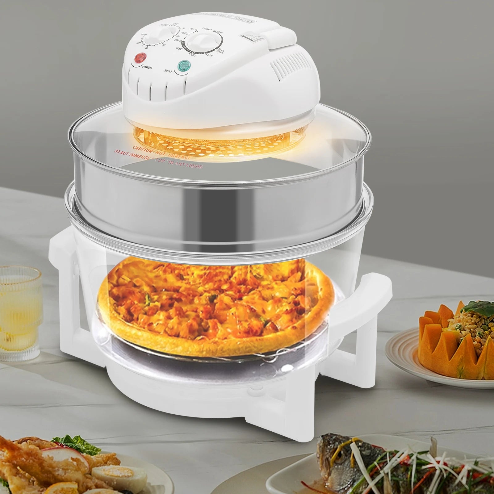 110V 17.96Qt Visual Air Fryer 1200-1400W 360°