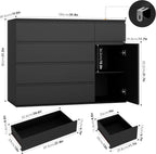 5 Drawer Dresser, Drawers and Wide Storage Space