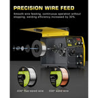 Gasless Flux Core/Gas MIG/Lift TIG/Stick Welder Synergic Control