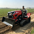 50HP Agricultural Crawler Tractor Ride-On Rotary Tiller with Front Loader 25HP 35HP Track