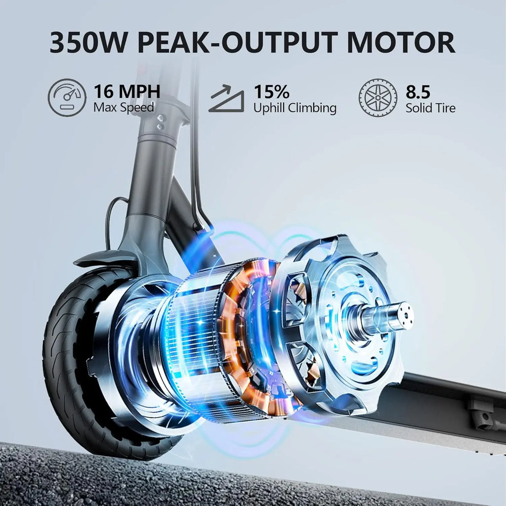 Electric Scooter Max 19mph Speed 8.5inch Tire  16 Miles Range