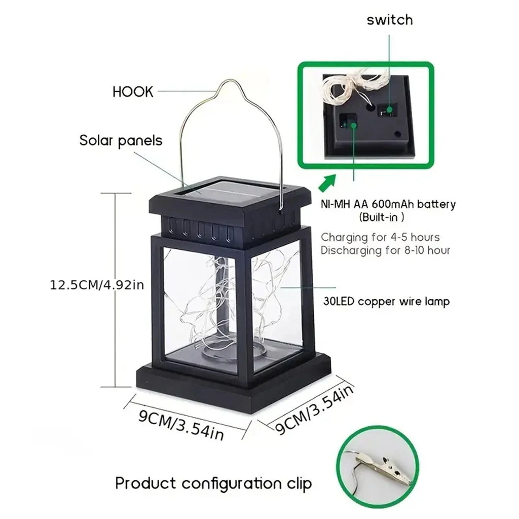 Solar Star Copper Wire Palace Lantern Lamp