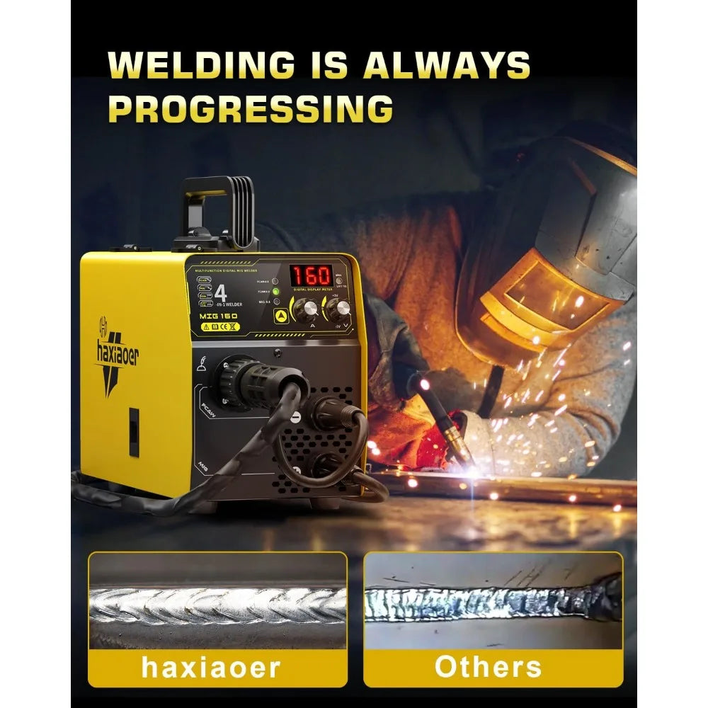 Gasless Flux Core/Gas MIG/Lift TIG/Stick Welder Synergic Control