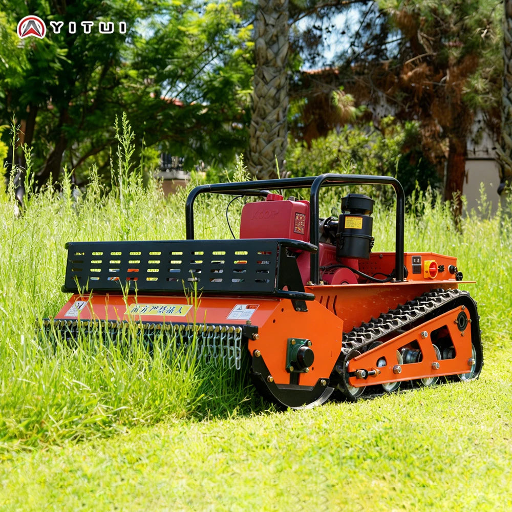 Diesel Fuel Crawler Grass Cutter Remote Control Lawn Mower