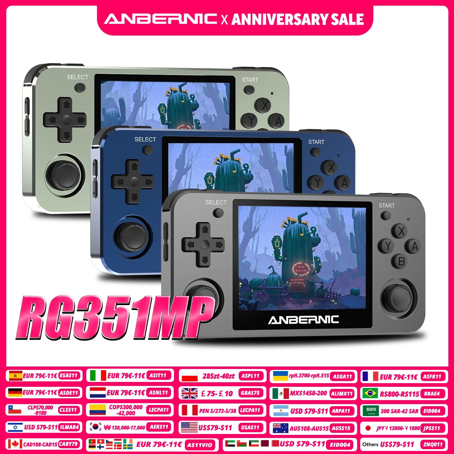 Game Machine 3.5 Inch 64G 2400 Games