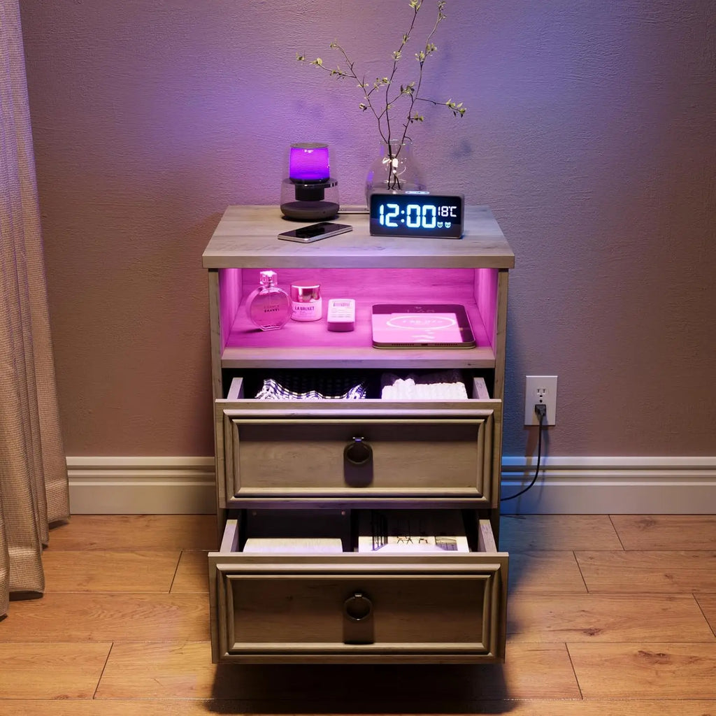 Nightstands Charing Station Strip Lights
