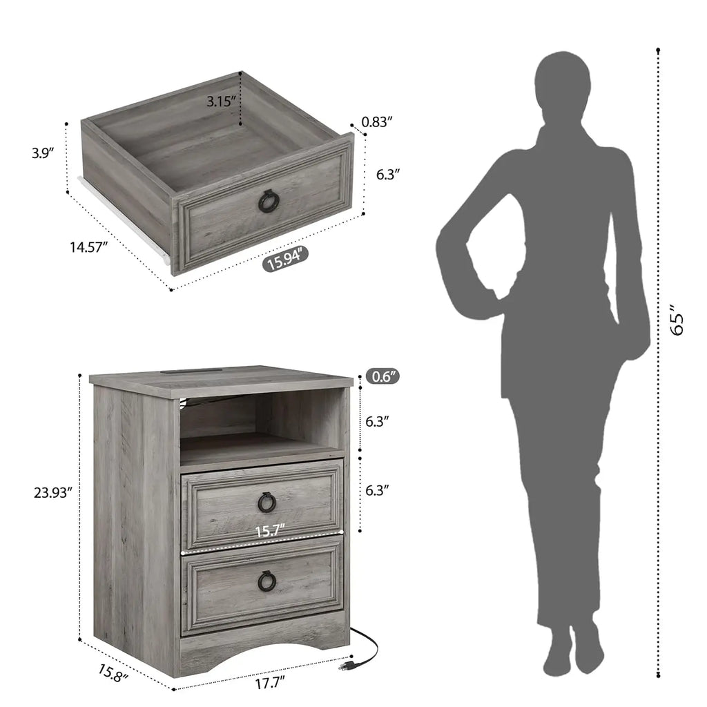 Nightstands Charing Station Strip Lights