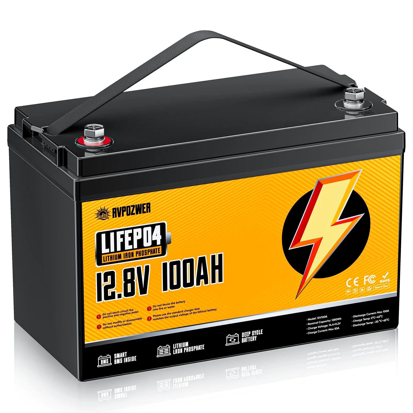 RVPOZWER LiFePO4 Lithium Battery