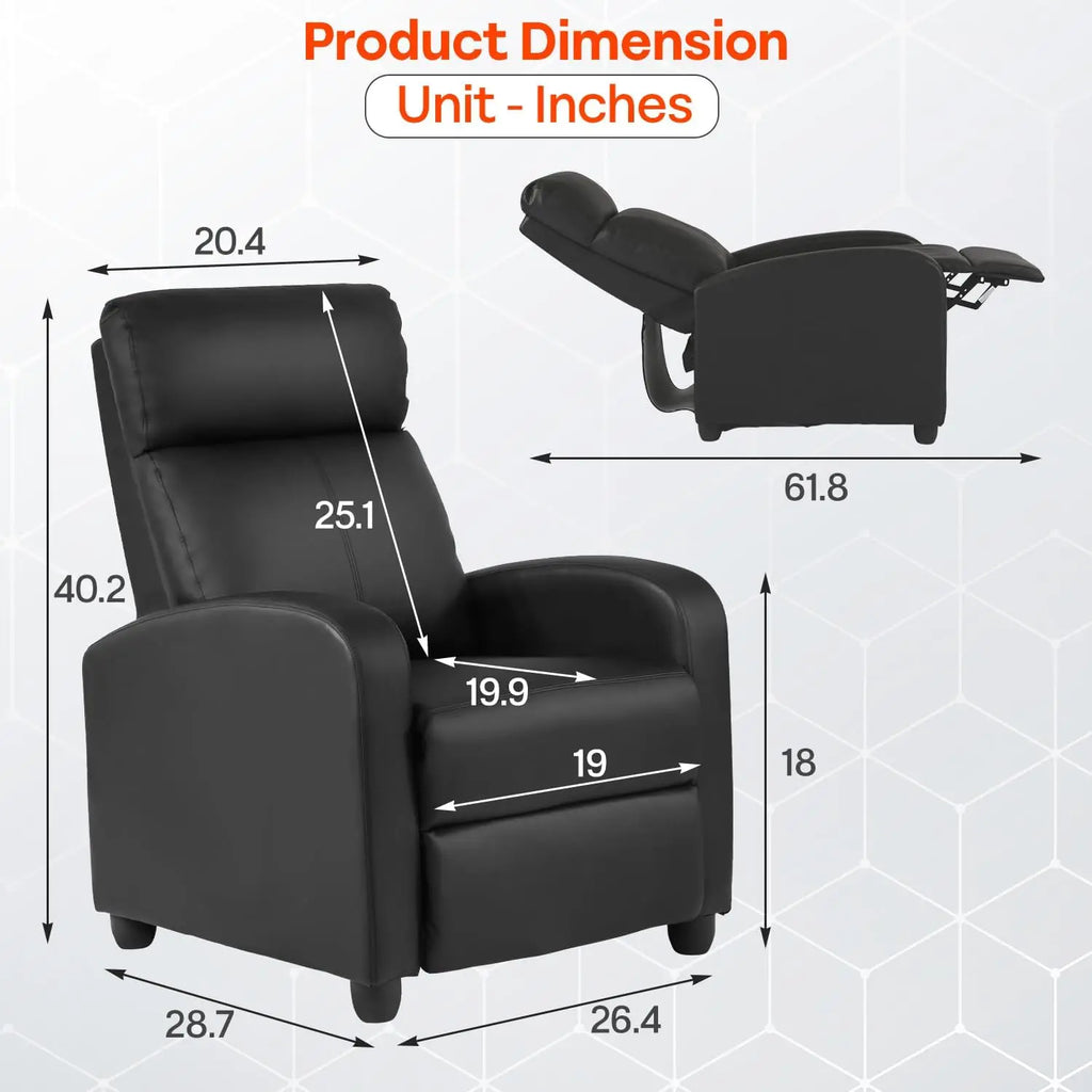 Massage Recliner Sofa  Lumbar