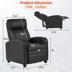 Massage Recliner Sofa  Lumbar