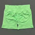 HISTELLO Sports Shorts 4.5" Women Yoga Shorts Seamless Low Waist Scrunch Bum Gym Leggings Workout Stretch Fitness Sports Shorts