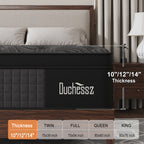 "Twin Full Queen King Size Gel Memory Foam Pocket Spring Mattress