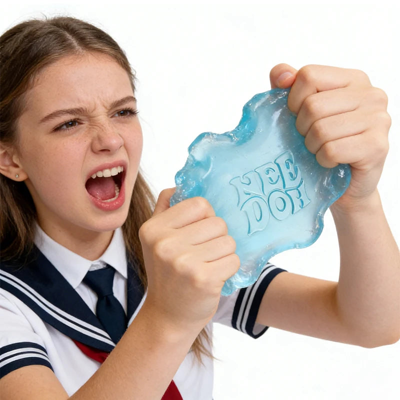 DC Schylling Needoh Nice Sensory Squeezing Toy Cube for Stress relief and Fingertip Release Toy for Pinching and Playing