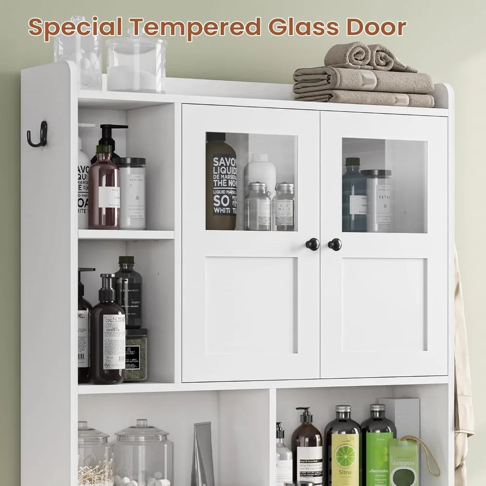 Toilet Storage Cabinet , Bathroom Organizer Rack