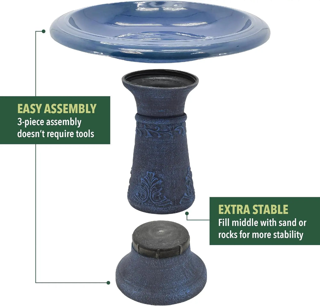 Bird Bath, 20-Inch Tal