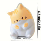 Soft PU Slow Rebound Cartoon Cat Pop Fidget Toy, 1PC Adorable Squeeze Ball, Stress Relief for Kids Adults, Halloween Christmas Gift