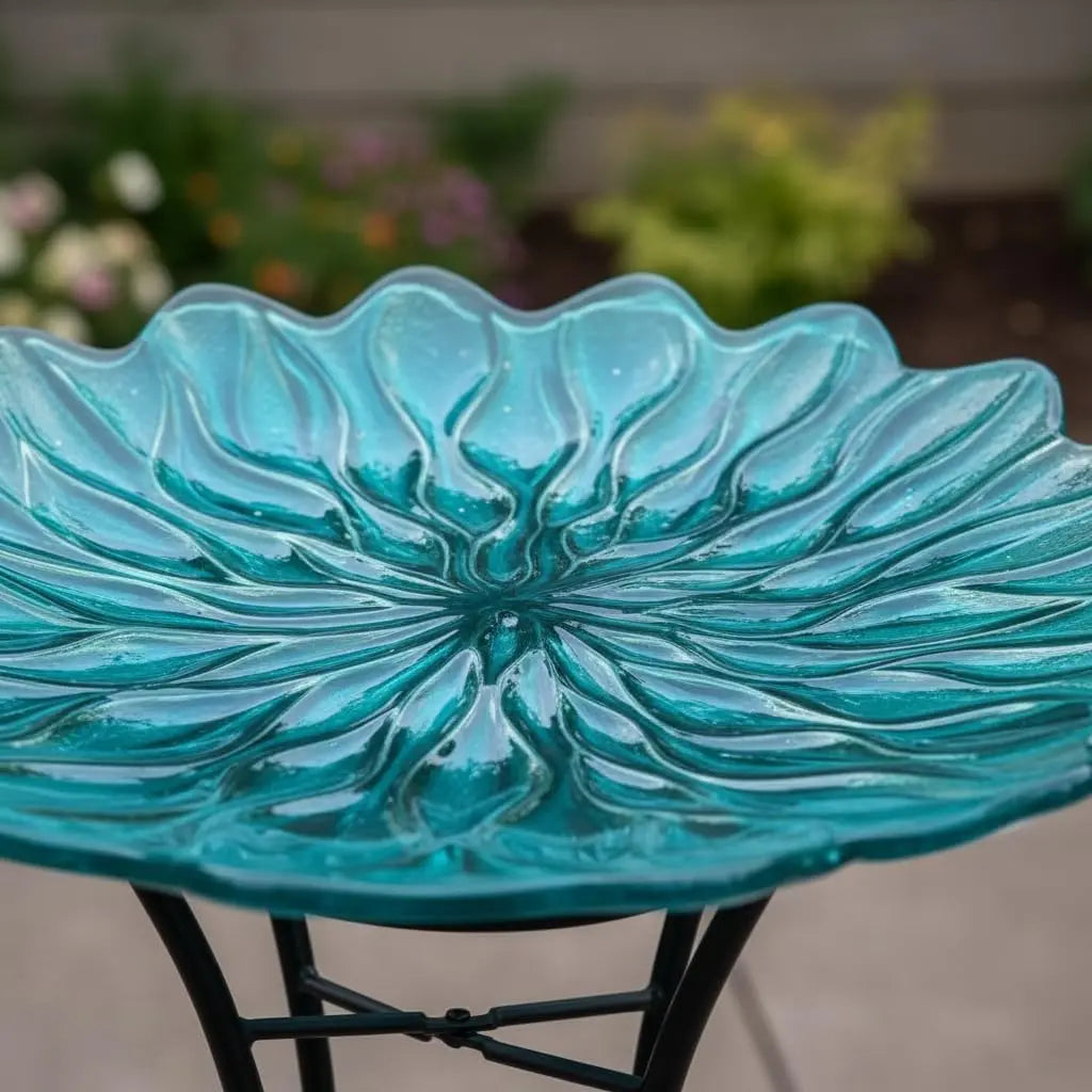 Large Glass Bird Bath