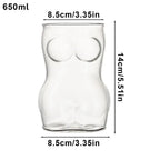 Glass Beer Mug creative Women Body Shaped