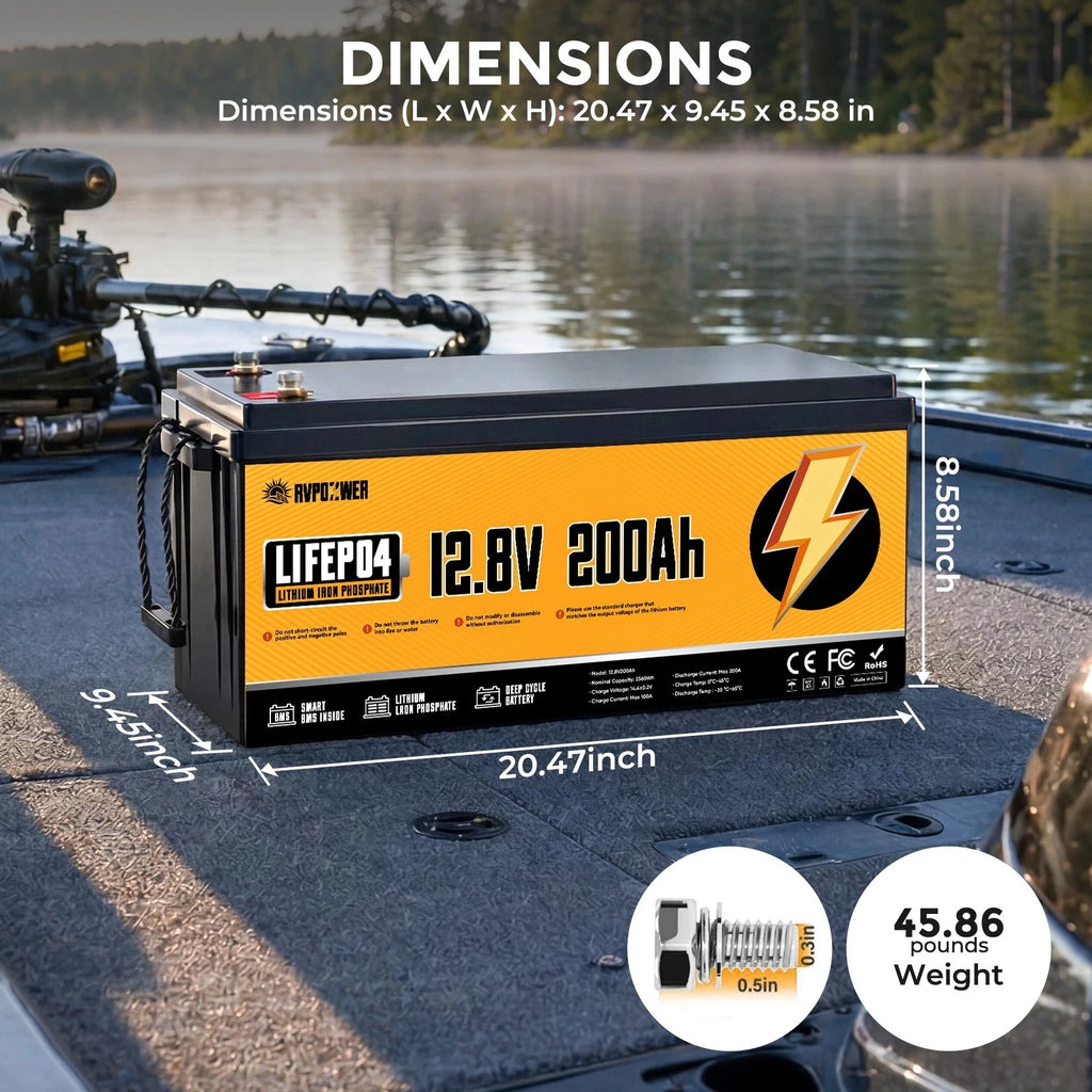 RVPOZWER LiFePO4 Lithium Battery