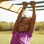 Two Swings, Slide, Monkey Bars, Picnic Table & Glider, Green