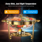 Chafing Dishes for Buffet 5QT Round Stainless Steel