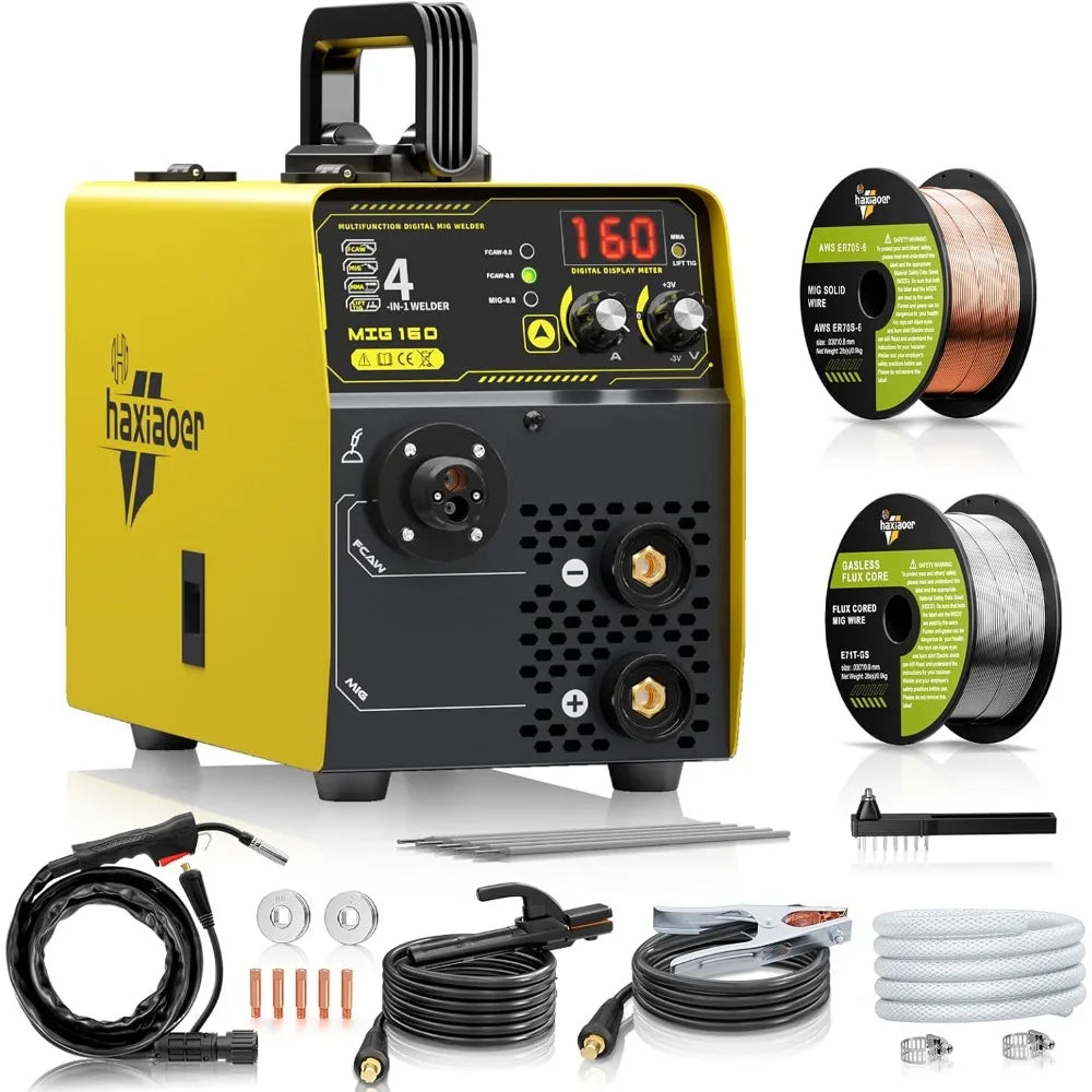 Gasless Flux Core/Gas MIG/Lift TIG/Stick Welder Synergic Control