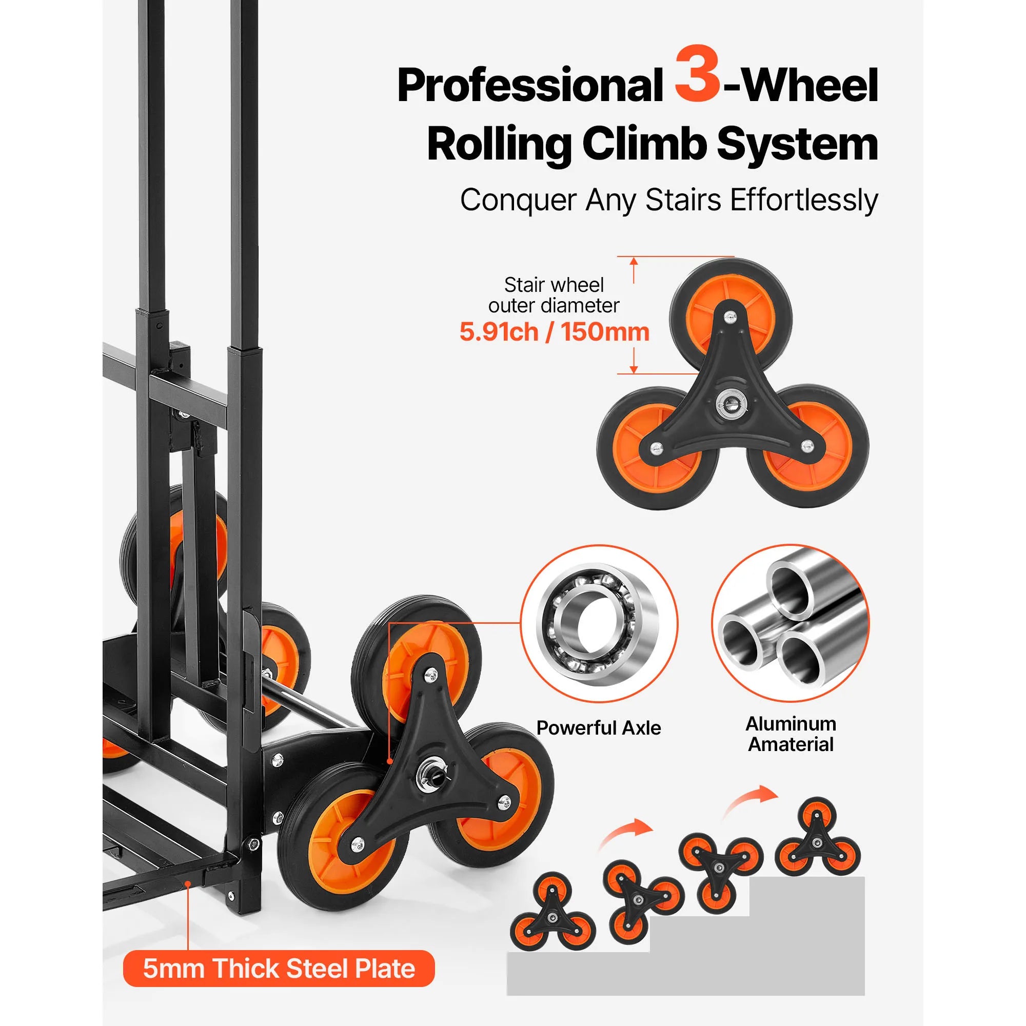 Stair Climbing Cart 220 lbs