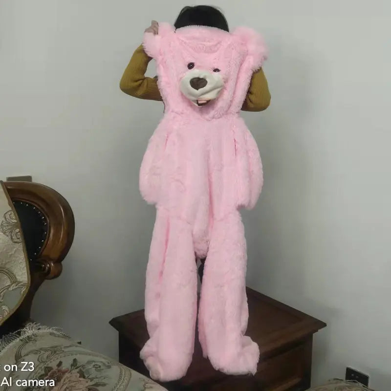 7 Colors 100-260cm Cheap Giant Unstuffed Empty Bear Skin Coat Soft Big Skin Shell Semi-Finished Plush Boys Girl Gift