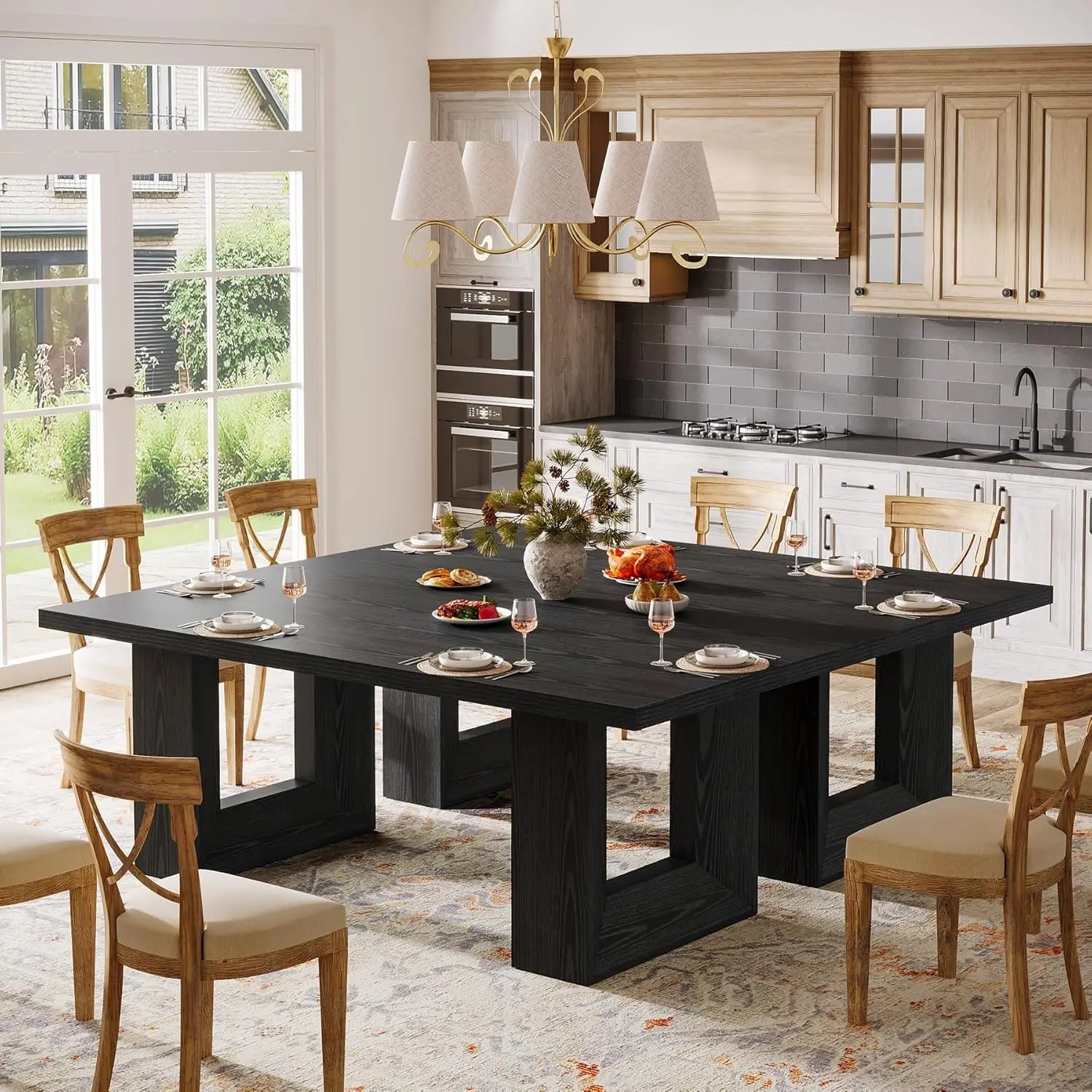 Farmhouse Dining Table for 6-8,