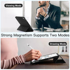 for iPad 5/6/7/8/9/10th gen Compatible with Air 4/5/6/7 Pro 11, three fold stand intelligent protective cover with soft TPU case