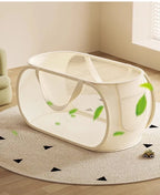 Foldable Mesh Toy Storage Basket, Large Breathable Mesh Laundry Hamper with Handles, Vertical & Horizontal Dual Styles Kids Toy