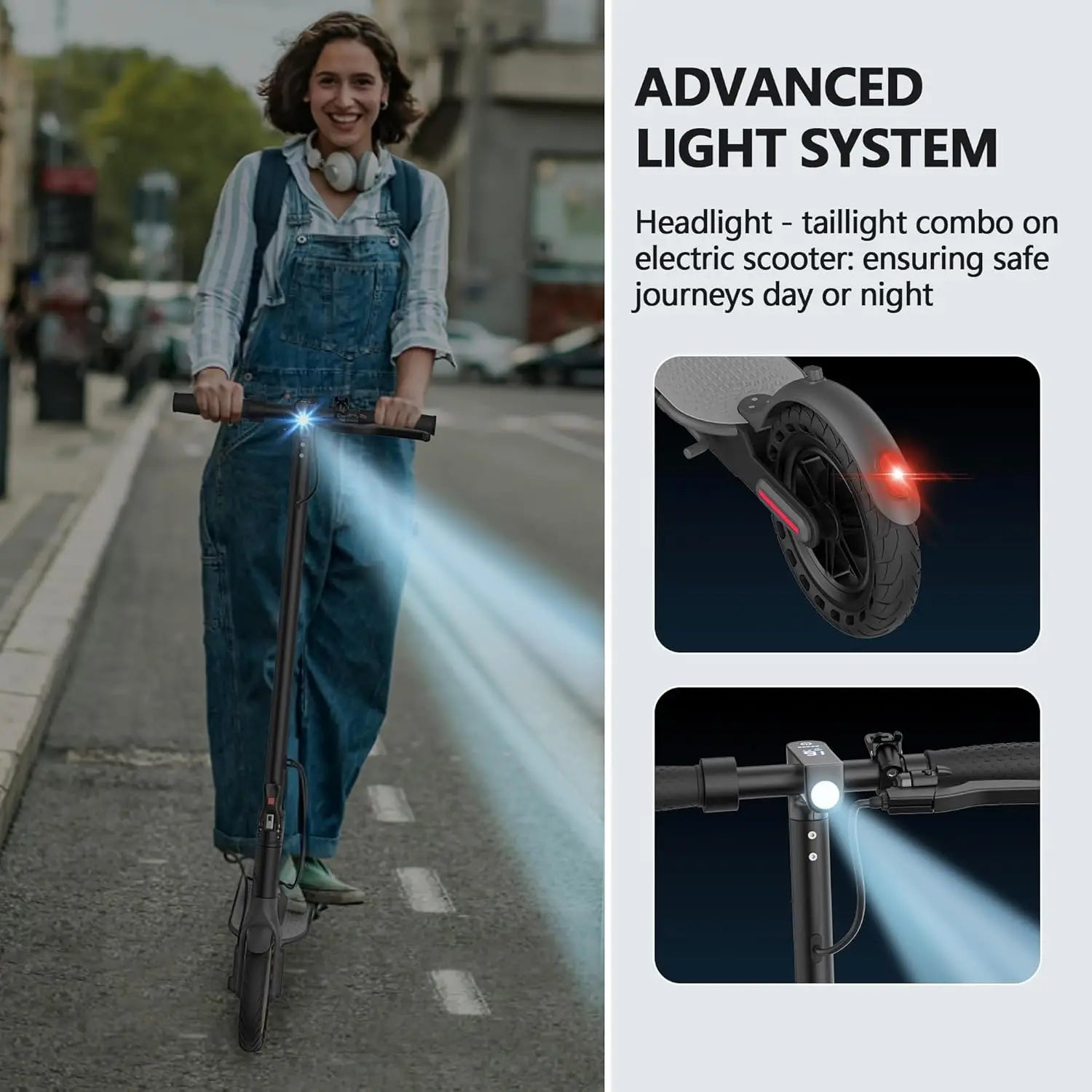Electric Scooter Max 19mph Speed 8.5inch Tire  16 Miles Range