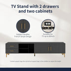 70" Fluted TV Stand for TVs Up to 80",