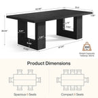 Farmhouse Dining Table for 6-8,