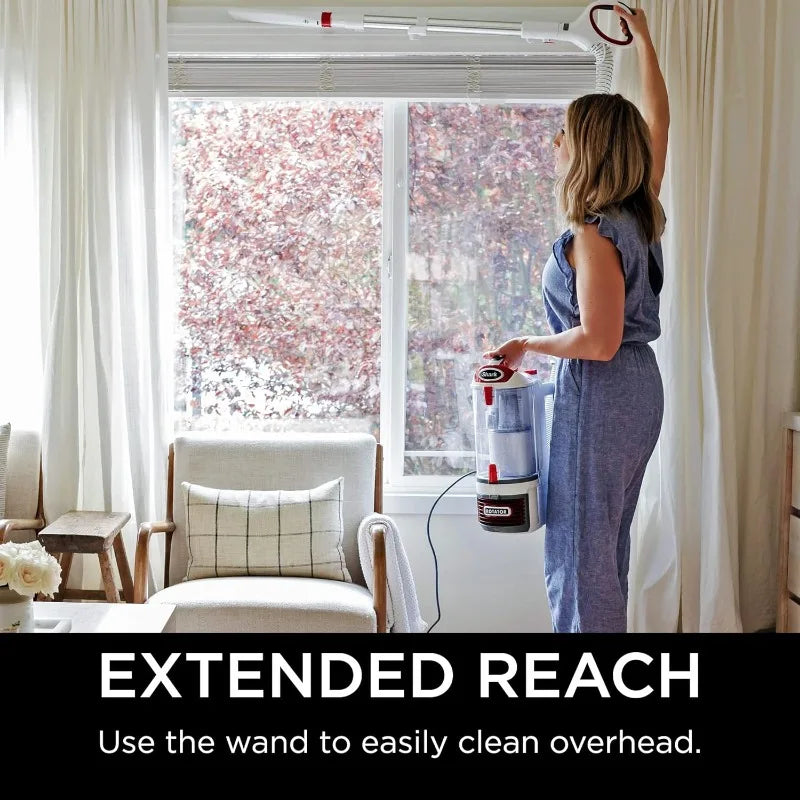 Upright Vacuum with HEPA , Swivel Steering, LED