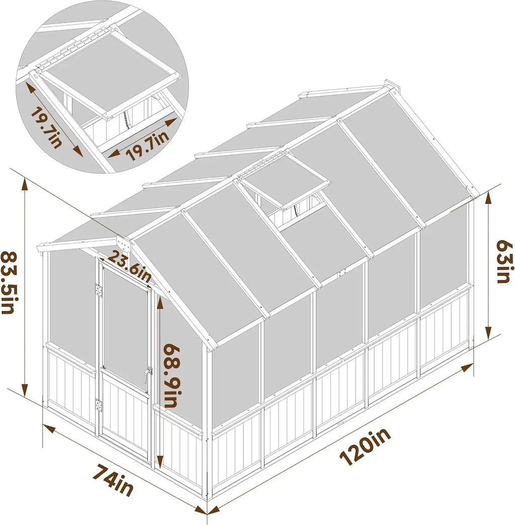 6x10 FT Green House