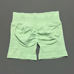 HISTELLO Sports Shorts 4.5" Women Yoga Shorts Seamless Low Waist Scrunch Bum Gym Leggings Workout Stretch Fitness Sports Shorts