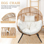 Wicker Egg Chair with  Cushion