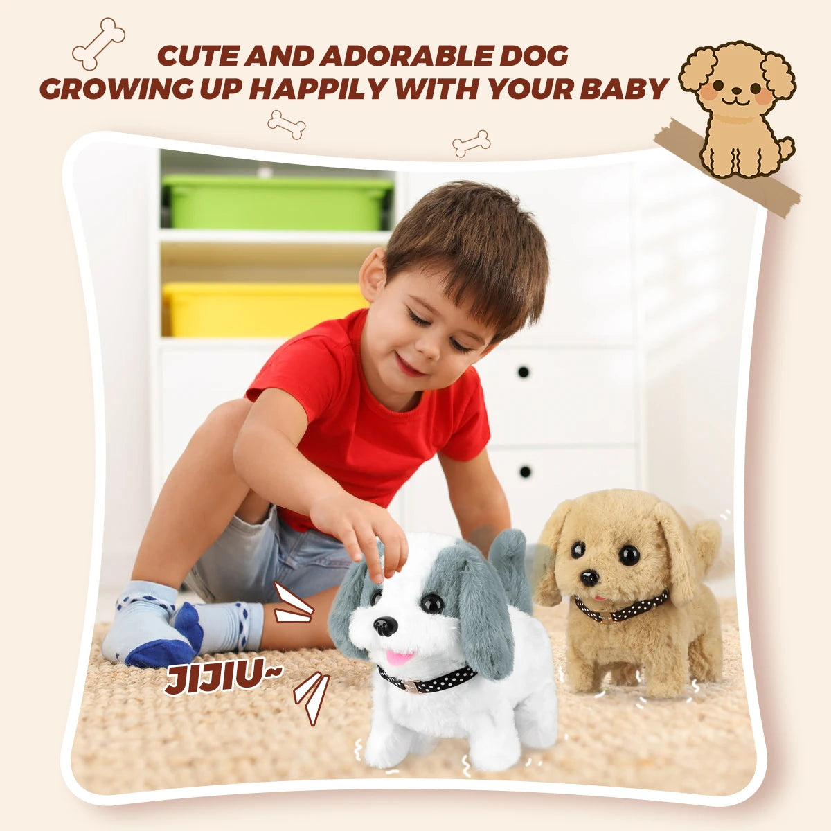 6 Styles Realistic Plush Simulation Smart Dog