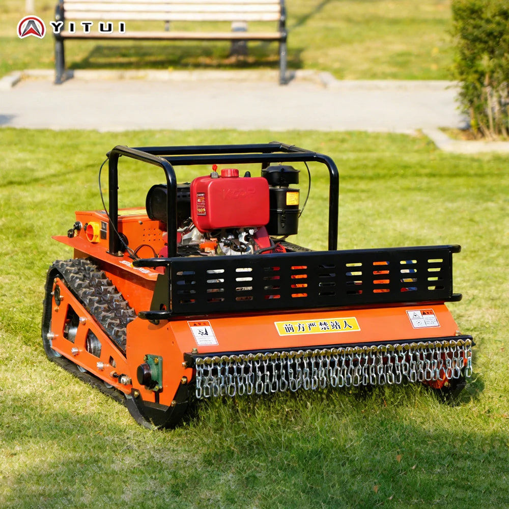 Diesel Fuel Crawler Grass Cutter Remote Control Lawn Mower