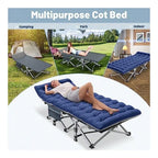 Camping Cot With Mat Carry Bag, 28in Wide, 880LBS