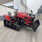50HP Agricultural Crawler Tractor Ride-On Rotary Tiller with Front Loader 25HP 35HP Track