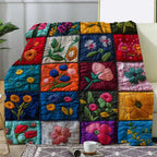 Vintage Floral Flannel Blanket