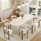 Extendable Oval Wooden Dining Table
