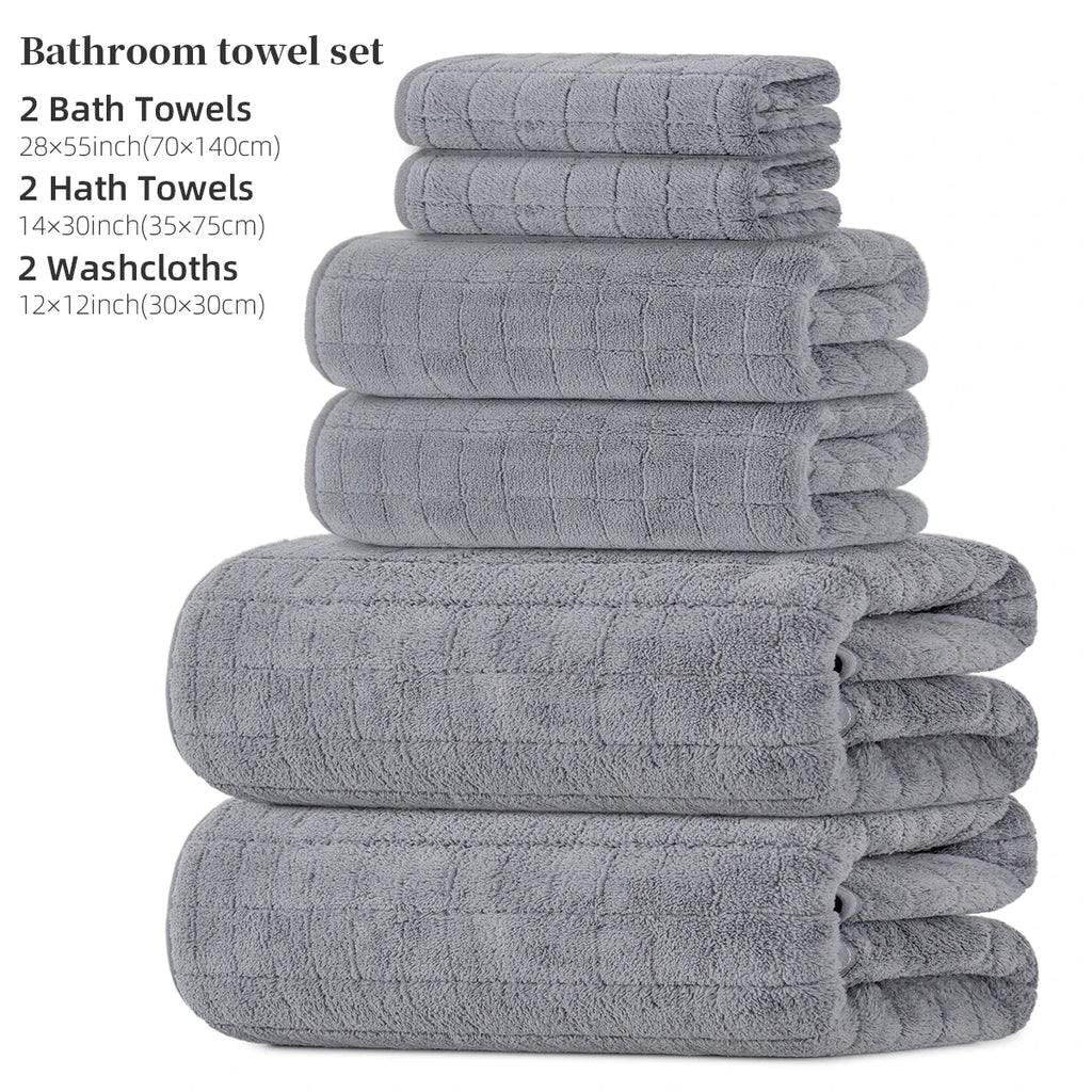 6-Piece Towel and Bath Towel Set,