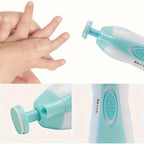 Baby nail sharpener, electric anti-scratch nail clipper polishing tool set, put 2 AA batteries (excluding batteries) before use