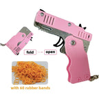 1PC Mini Keychain Gun Rubber Band Gun Toy Gun Shooting Pistol Alloy Kid Outdoor Activities Party Game Birthday Gift for Children